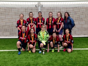 Winning Girls Football Team